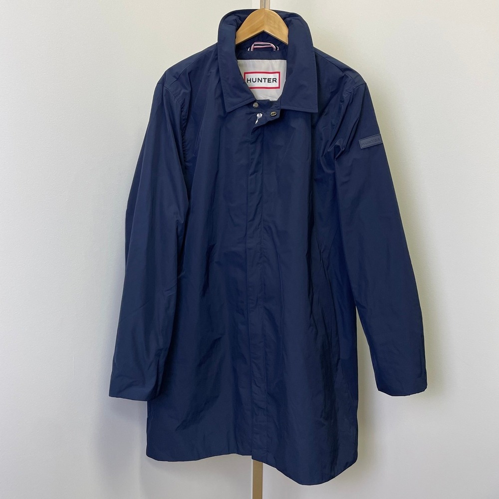 NEW Hunter Castle Rain Jacket Mens XL Night Sky Navy Blue Plaid Lined Classic